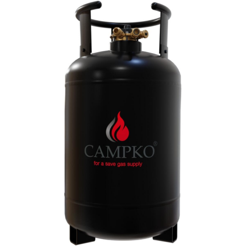 CAMPKO Gastankflasche, 30 Liter, mit 80% Multiventil