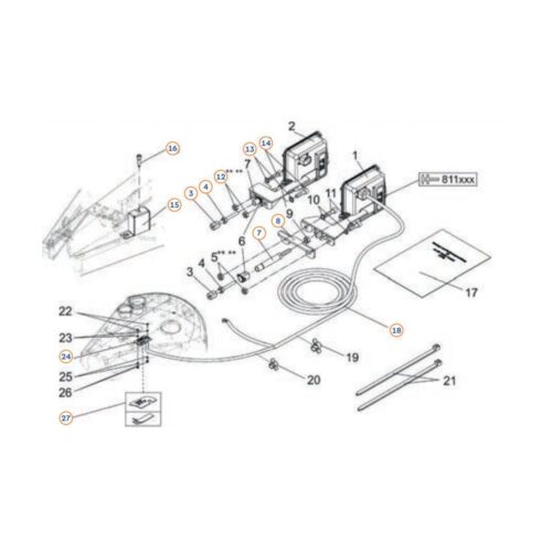 Anschlusswinkel - AL-KO Ersatzteil-Nr. 692177 - für ATC