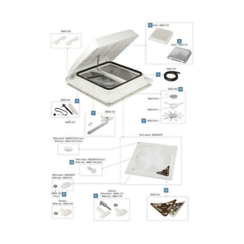 Motorauflage - Fiamma Ersatzteil-Nr. 98683-021 - für Turbo Vent / Pro / P3 / Premium