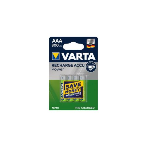 Varta Recharge Accu Power Batterien, AAA, 800mAh, 4er-Pack