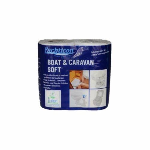 Yachticon Boat & Caravan Soft WC Papier, 4 Rollen