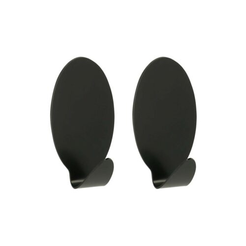 Metaltex Jumbo Hafthaken, Inox, schwarz, 2-teilig