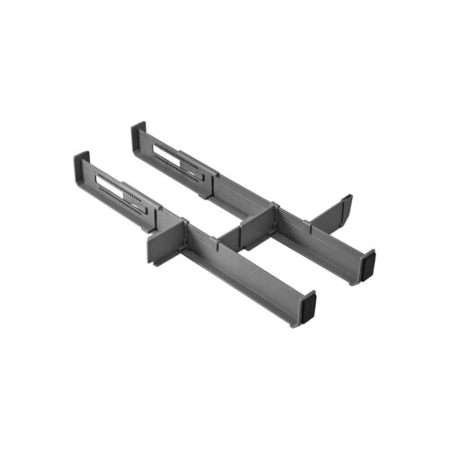 Metaltex Multi-Fit Schubladen Organizer, einzeln, grau