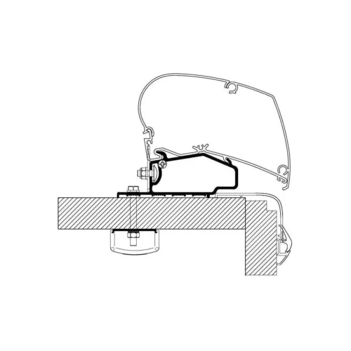 Thule Omnistor 9200/6300 Adapter für Swift Escape 2017 Model 674/684/694, 425cm