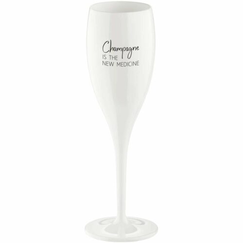 Koziol Cheers No.1 Champagnerglas, 100ml, Champagne the new medicine