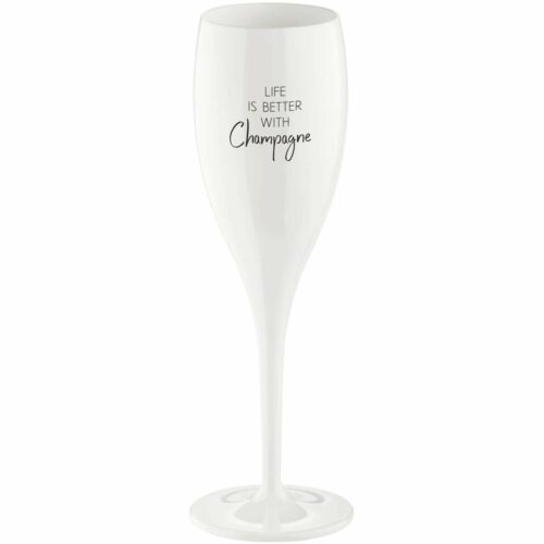 Koziol Cheers No.1 Champagnerglas, 100ml, Life is better with Champagne
