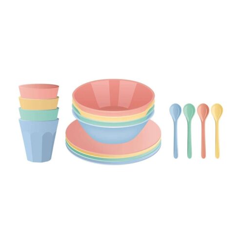 Koziol Nora Geschirrset, 16-teilig, Macarons