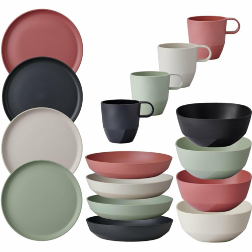 Mepal Silueta Geschirrset, 16-teilig - Camping Wagner Edition