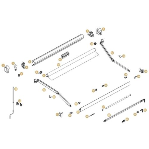 Endplatte rechts - Dometic Ersatzteil Nr. 407157429 - für PW1100