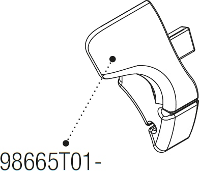 Frontblendenverschluss links Titanium - Fiamma Ersatzteil Nr. 98665T01- - passend zu Fiamma F65L