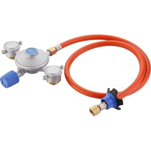 Cadac Dual Power Pak Gasdruckregler mit Schlauch für Gaskartuschen, 30mbar