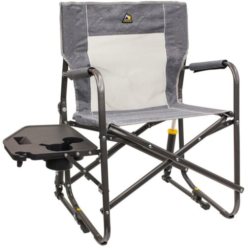 GCI Outdoor Freestyle Rocker Schaukelstuhl, mit Tisch, 61x63,5x88,5cm, Heathered Pewter