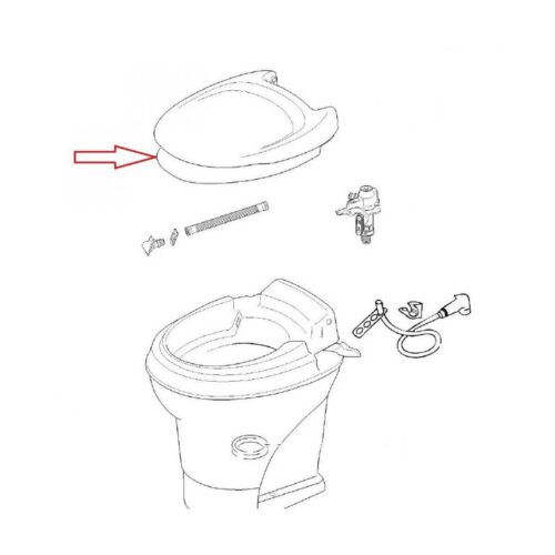 Sitz mit Deckel - Thetford Ersatzteil Nr. 3170362 - für Aqua Magic V