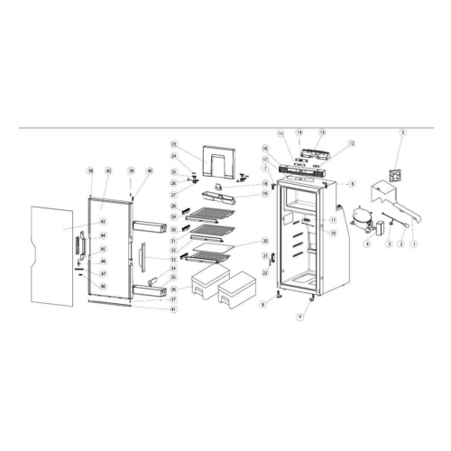 Türverkleidung - Thetford Ersatzteil-Nr. 69233027SP - für T2090