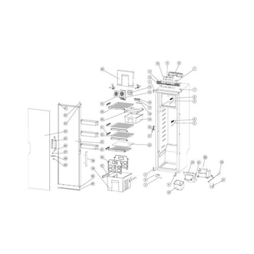 Gitterrost Halterung, groß - Thetford Ersatzteil-Nr. 692791 - für T2138/2152/1152/2160/2175