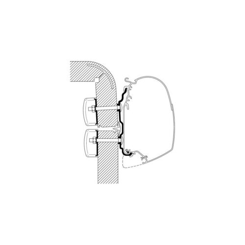 Thule Omnistor 5200/8000/4200 Adapter für Hymer 2016, 500cm