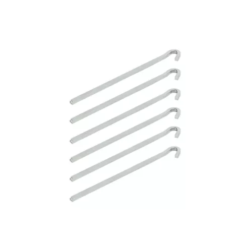 Pro Plus Felsbodenhering aus Stahl, Viereck, 30cm, 6er-Pack