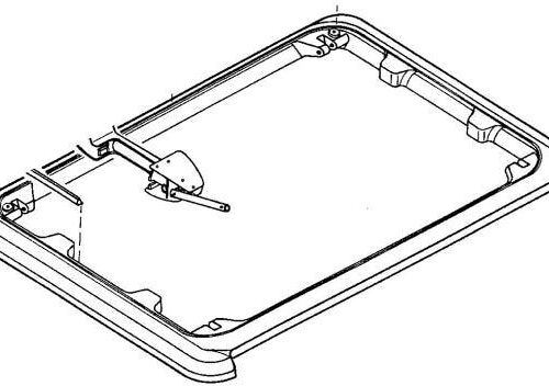 Grundrahmen komplett - Dometic Seitz Ersatzteil Nr. 551E01-RAL1050 - für Heki 1