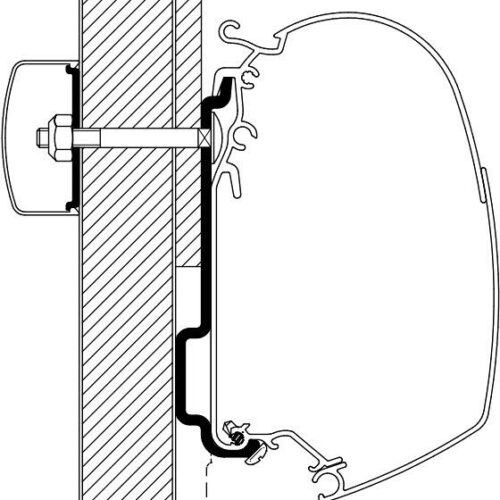 Thule Omnistor 5200/8000/4200 Adapter für Eden Allegro, 400cm