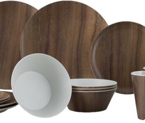 Gimex Nature Line Geschirrset, 16-teilig, Wood