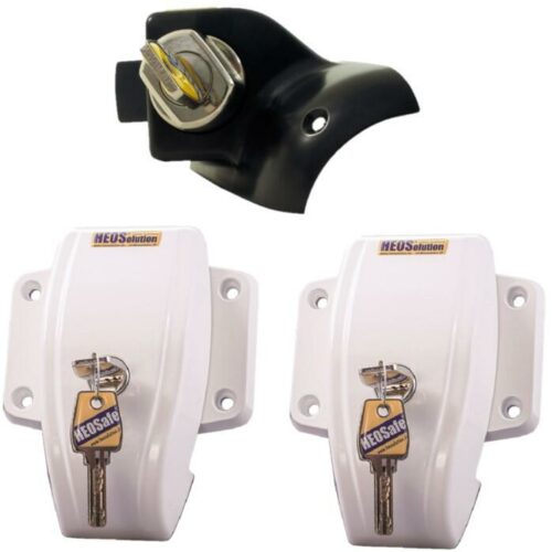 HEOSystem Paket (14656+2x1958) für Ford Transit ab Bj. 2014, Set mit 2 Zusatzschlössern, weiß