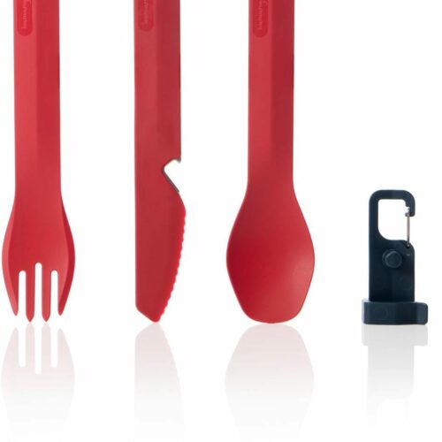 humangear GoBites BIO Reisebesteck, 3-teilig, rot