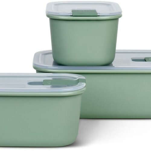 Mepal EasyClip Frischhaltedosen-Set, 3-teilig, 450+1000ml, nordic sage