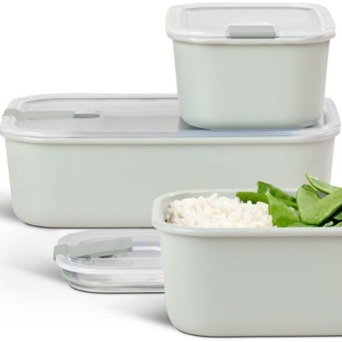 Mepal EasyClip Frischhaltedosen-Set, 3-teilig, 700+1500ml, nordic white