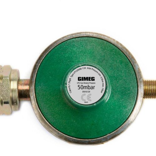Gimeg Gasdruckregler, 50mbar, 1,5kg/h, Kombi x 1/4LH