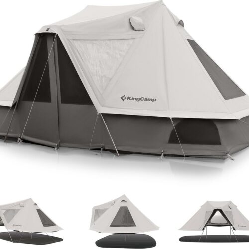 KingCamp Khan Villa Familienzelt, 4-6 Personen, 460x300cm, grau