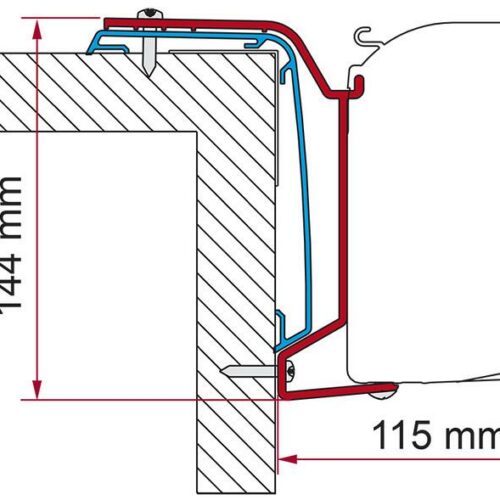 Fiamma F45 Adapter für Rapido Serie S6 ab 2024, 450cm