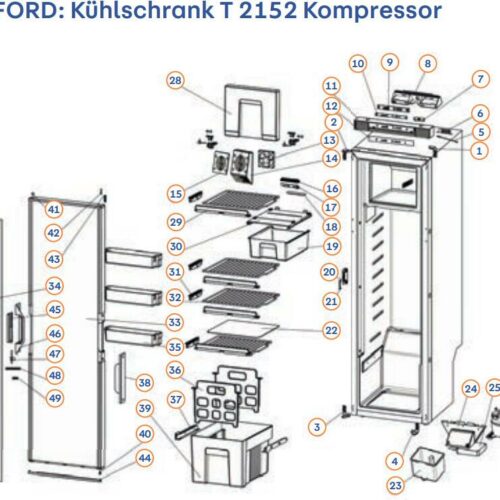 Kühlschranklüfter - Thetford Ersatzteil Nr. 692777 - für Serie T2138/T2152/T2160/T2175