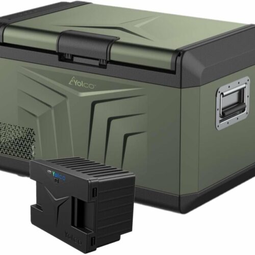 Yolco GCX47 Kompressor-Kühlbox inkl. SC4B modulare Batterie, 12/24/230V, 47L, grün - Aktionsset
