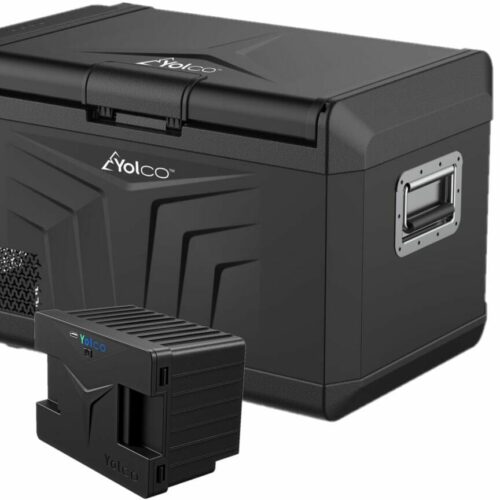 Yolco GCX37 Kompressor-Kühlbox inkl. SC4B modulare Batterie, 12/24/230V, 37L, schwarz - Aktionsset