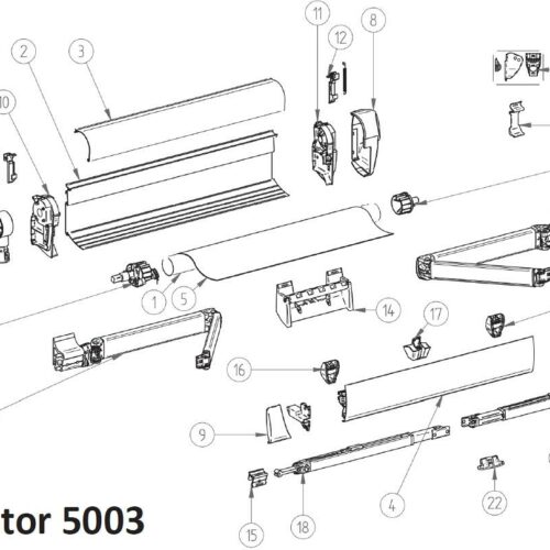 Endkappen-Satz anthrazit - Thule Ersatzteil Nr. 1500602695 - passend zu Thule Omnistor 5003