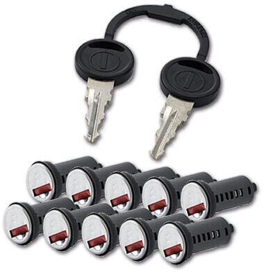 ZADI Schließzylinder-Set, 8 Zylinder u. 2 Schlüssel