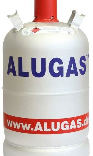 Alugas Propangasflasche 11 kg, leer, mit Ventil und Schutz