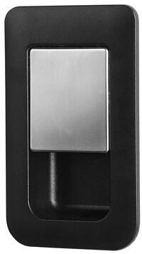 Möbelschnappschloss, 36x59mm, schwarz/chrom