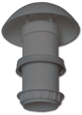 Thermoplastischer Kamin, max. 180°, Ø 60mm, grau