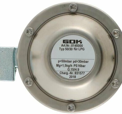 GOK Gasdruckregler, 30mbar, 1,5kg/h