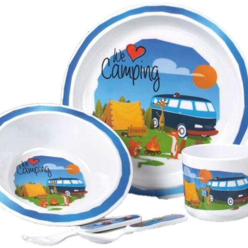 Camp4 Kinder Geschirrset, 5-teilig, We Love Camping