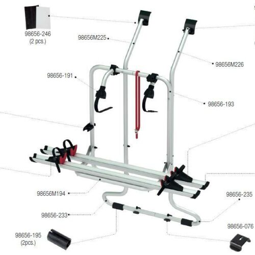 Untere Tragestruktur rechts - Fiamma Ersatzteil Nr. 98656-235 - für Carry-Bike VW T4D