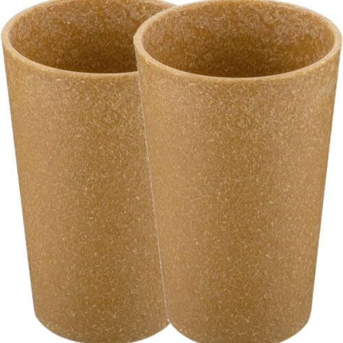Koziol Connect Cup Becher, 350ml, 2-teilig, nature wood
