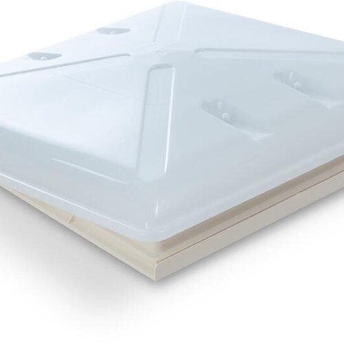 MPK Dachhaube Modell 46 K, 40x40cm, Milchglas, grau, mit Kombi-Rollo