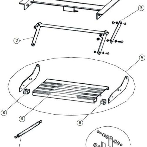 Rahmenverbindung - Thule Ersatzteil Nr. 1500601418 - passend für Thule Single Step manuell 47