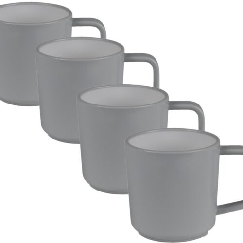 Kampa Tassen, 330ml, 4er Set, grau