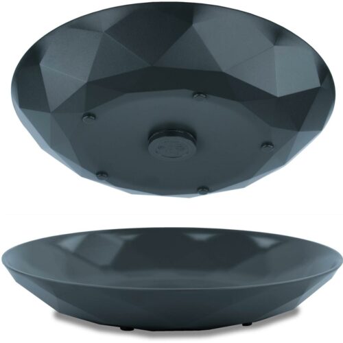 silwy Magnet-Teller, Kunststoff, Ø24cm, 2-teilig, grau