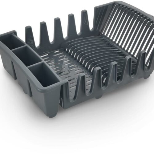 Metaltex Smartex Spülkorb mit Besteckhalter, PP, dunkelgrau