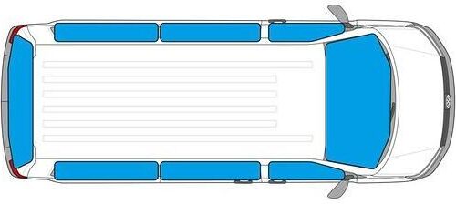 Carbest Isoflex Innenisolierung Komplettset für Ford Tourneo Custom Bj. 2012-2022, 8-teilig