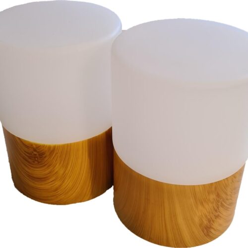 DEFA RY LED-Tischleuchte, wiederaufladbar, 2er-Set